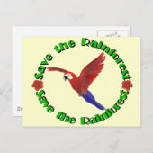 Carte Postale Sauvez la forêt tropicale (Devant / Derrière)