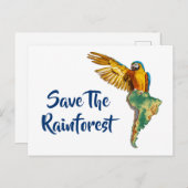 Carte Postale Sauvez La Rainforest (Devant / Derrière)