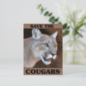 Carte Postale Sauvez le Cougar (Debout devant)