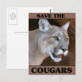 Carte Postale Sauvez le Cougar (Devant / Derrière)