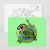 Carte Postale Sauvez le Kakapo (Devant / Derrière)