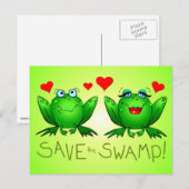 Carte Postale Sauvez le marais Twitchy et Beulah Green (Devant / Derrière)