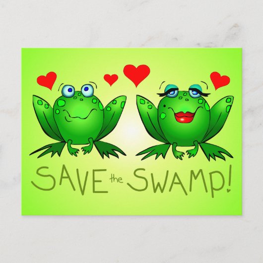 Carte Postale Sauvez le marais Twitchy et Beulah Green (Devant)