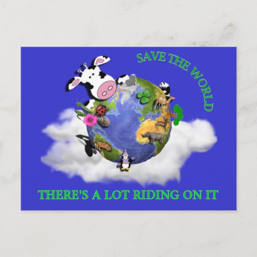 Carte Postale Sauvez le monde (Devant)