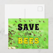 Carte Postale Sauvez les abeilles (Devant / Derrière)