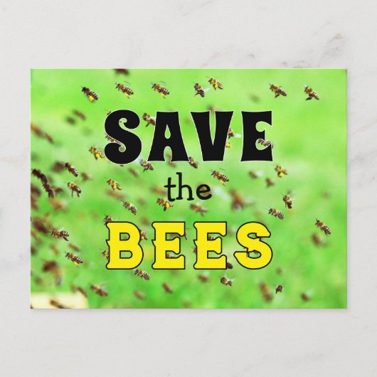 Carte Postale Sauvez les abeilles (Devant)