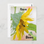 Carte Postale Sauvez Les Abeilles (Devant / Derrière)