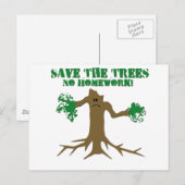 Carte Postale Sauvez Les Arbres (Devant / Derrière)