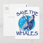 Carte Postale Sauvez les baleines (Devant / Derrière)