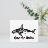 Carte Postale Sauvez les baleines (Debout devant)