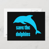 Carte Postale Sauvez les dauphins (Devant / Derrière)
