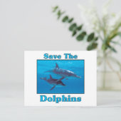 Carte Postale Sauvez les dauphins (Debout devant)