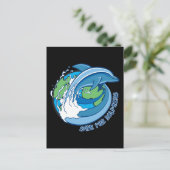 Carte Postale Sauvez les dauphins (Debout devant)