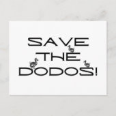 Carte Postale SAUVEZ LES DODOS ! Citation drôle (Devant)