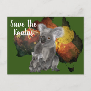Carte Postale Sauvez les Koalas