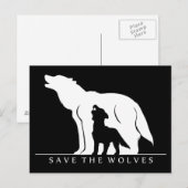 Carte Postale Sauvez les loups (Devant / Derrière)