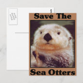 Carte Postale Sauvez les loutres de mer (Devant / Derrière)