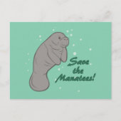 Carte Postale Sauvez les Manatees ! (Devant)