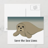 Carte Postale Sauvez les Otaries (Devant / Derrière)