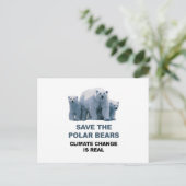 Carte Postale Sauvez les ours polaires (Debout devant)