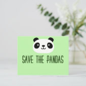 Carte Postale Sauvez Les Pandas (Debout devant)