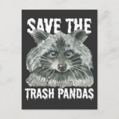 Carte Postale Sauvez Les Pandas À Déchets - Amusante Sensibilisa (Devant)
