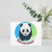 Carte Postale Sauvez Les Pandas. Ours Panda (Debout devant)