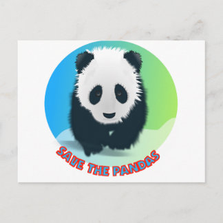 Carte Postale Sauvez Les Pandas. Ours Panda