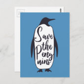 Carte Postale Sauvez les pingouins (Devant / Derrière)
