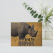 Carte Postale Sauvez Les Rhinos (Debout devant)