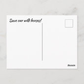 Carte Postale Sauvez nos chevaux sauvages (Dos)