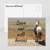 Carte Postale Sauvez nos chevaux sauvages (Devant / Derrière)