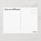 Carte Postale Sauvez nos chevaux sauvages (Dos)