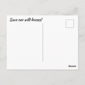 Carte Postale Sauvez nos chevaux sauvages (Dos)