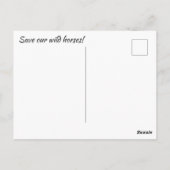 Carte Postale Sauvez nos Chevaux sauvages (Dos)