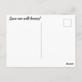 Carte Postale Sauvez nos chevaux sauvages (Dos)