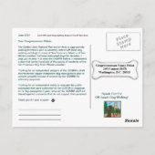 Carte Postale Sauvez Pelosi, membre du Congrès, qui marche avec (Dos)