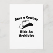 Carte Postale Sauvez un Cowboy .. Monter à bord d'un archiviste (Devant)
