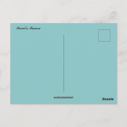 Carte Postale Savai'i Samoa (Dos)