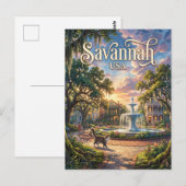 Carte Postale Savane USA (Devant / Derrière)