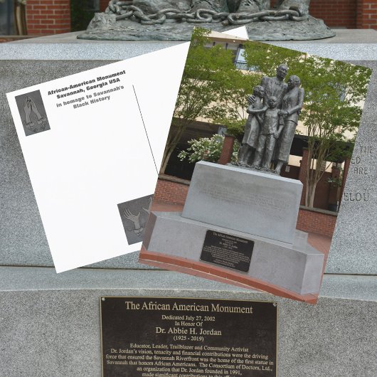 Carte Postale Savannah African-American Monument Photographie