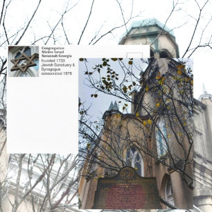 Carte Postale Savannah Congrégation Mickve Israel Photographie