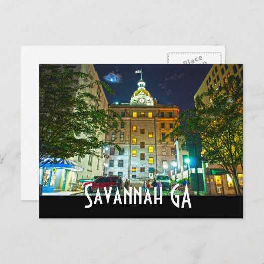 Carte Postale Savannah GA (Devant / Derrière)