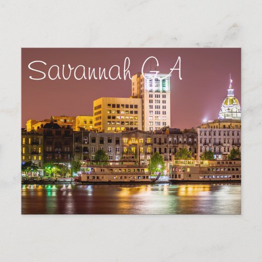 Carte Postale Savannah GA (Devant)