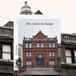 Carte Postale Savannah GA Cotton Exchange Photographie
