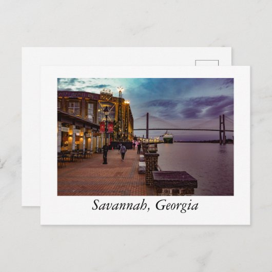 Carte Postale Savannah Georgia (Devant / Derrière)