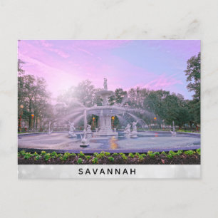 Carte Postale Savannah Georgia Forsyth Park Fontaine