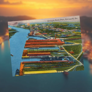 Carte Postale Savannah Georgia State Port Historic