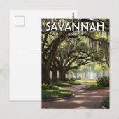 Carte Postale Savannah Georgia Travel (Devant / Derrière)