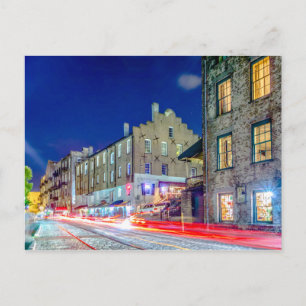 Carte Postale savannah georgia ville usa front de mer soirée riv